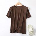 Spring New Ice Thread Cool Women's T-shirt Summer modal Garden Collar Short Sleeve Undercoat Women's Summer