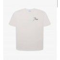 Solid Vintage Letter Print Short Sleeve T-shirt Street Loose Hip Hop T-shirt Men 