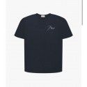 Solid Vintage Letter Print Short Sleeve T-shirt Street Loose Hip Hop T-shirt Men 