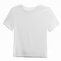 Women's new short style with navel exposed, short sleeved modal slim summer round neck T-shirt for women