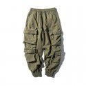 Spring Japanese Vintage Loose Leggings Casual Pants Men's US Solid Multi Pocket Workwear Pants 