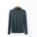 Women's autumn long sleeved T-shirt Women's solid color high neck modal base coat Women's autumn top