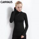 Women's autumn long sleeved T-shirt Women's solid color high neck modal base coat Women's autumn top
