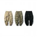 Spring Japanese Vintage Loose Leggings Casual Pants Men's US Solid Multi Pocket Workwear Pants 
