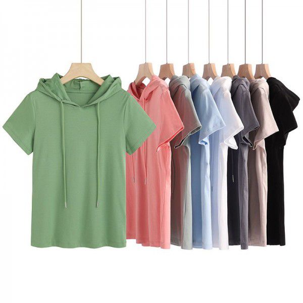 T-shirt Women's Fashion Korean Hooded Super Hot New Style 