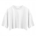 American Spicy Girls Short Sleeve T-shirt Women's Summer New Pure Cotton Short Cut Open Umbilical Round Neck Sports Top Fashion