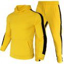 Striped sweater men's suit European and American casual sports fashion men's sweater suit 