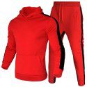 Striped sweater men's suit European and American casual sports fashion men's sweater suit 