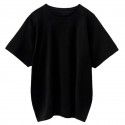 Spring/Summer Europe/America/Nordic Loose Solid Color T-shirt Round Neck Casual Fashion Profile Short Sleeve T-shirt Top for Women