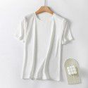 Spring New Ice Thread Cool Women's T-shirt Summer modal Garden Collar Short Sleeve Undercoat Women's Summer