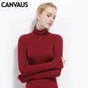 Women's autumn long sleeved T-shirt Women's solid color high neck modal base coat Women's autumn top