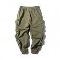 Spring Japanese Vintage Loose Leggings Casual Pants Men's US Solid Multi Pocket Workwear Pants 