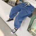 Boys' Baby Pants Spring Loose Fashionable New Children's Small and Middle School Children's Bundle Foot Guard Pants Sweatpants Pure Cotton 