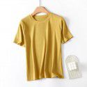 Spring New Ice Thread Cool Women's T-shirt Summer modal Garden Collar Short Sleeve Undercoat Women's Summer