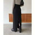 New Japanese Vintage Fashion High Waist Skirt Slim Long Skirt