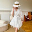 New Spring/Summer White Embroidered Dress with French Minority Design Sense for Women