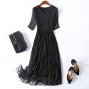 Summer New Women's Commuter Elegant Temperament White Silk Dress