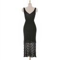Spring/Summer Mid length Knitted Sling Dress for Women Sleeveless Outwear Over Knee Skirt Underlay Tank Top Long Dress