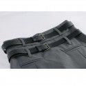 Suit skirt for women in spring and autumn, new versatile mid length high waisted A-line pleated skirt