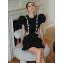 A niche dress can usually be worn as a light luxury fairy style puffy skirt, black dress