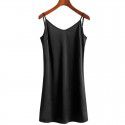Solid color sexy lining with simulated silk satin suspender bottom pajama skirt minimalist home dress bottom skirt