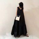 Japanese Summer New Big Swing Loose Sleeveless Skirt Slim Panel Skirt Mid length Dress