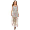 Spring New Large Women's Embroidered Lace Dress Summer Two Piece Set for Women