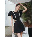 A niche dress can usually be worn as a light luxury fairy style puffy skirt, black dress