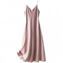 Sling Long Dress Sling Dress Women's Spring/Summer Underlay Suit Temperament French Acetic Acid Satin Long Dress