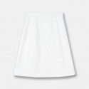 Spring/Summer New High Waist A-line Half Skirt Commuter Solid Cotton White Half Body Short Skirt