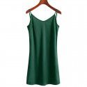 Solid color sexy lining with simulated silk satin suspender bottom pajama skirt minimalist home dress bottom skirt