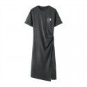 Spring New Love Bead Deconstructed High Waist Dress with Split Waist