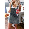Women's Wash Water Denim Skirt Strap Skirt Slim Slim Drop Dress Dress