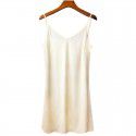 Solid color sexy lining with simulated silk satin suspender bottom pajama skirt minimalist home dress bottom skirt