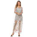 Spring New Large Women's Embroidered Lace Dress Summer Two Piece Set for Women
