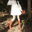 White V-neck dress for women's new early spring long sleeved tea break French haute couture dress summer