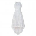 Newly popular European and American women's summer neck hanging sleeveless cocktail swing lace dress