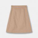 Spring/Summer New High Waist A-line Half Skirt Commuter Solid Cotton White Half Body Short Skirt