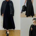 Round neck vest dress for women's spring new Korean style simple and elegant drape long skirt trend