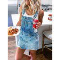 Women's Wash Water Denim Skirt Strap Skirt Slim Slim Drop Dress Dress