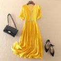 Summer New Women's Commuter Elegant Temperament White Silk Dress