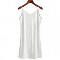 Solid color sexy lining with simulated silk satin suspender bottom pajama skirt minimalist home dress bottom skirt