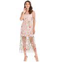 Spring New Large Women's Embroidered Lace Dress Summer Two Piece Set for Women