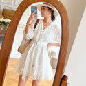 New Spring/Summer White Embroidered Dress with French Minority Design Sense for Women