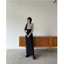 New Japanese Vintage Fashion High Waist Skirt Slim Long Skirt