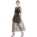 Spring New Large Women's Embroidered Lace Dress Summer Two Piece Set for Women