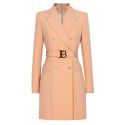 Spring and Autumn New Fashion High grade Solid Color Belt Long Sleeve Slim Fit Style Commuter Suit Dress
