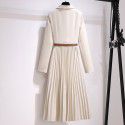 Women's Fat Sister French Style Age Reducing Casual Slimming Suit Dress with Suspended Short Skirt and Free Belt