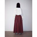 Spring New Line Loose Loose Swing Shows Thin Heavenly Silky Volume and Floor A-line Half length Skirt for Women