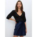 Sour Silk Satin High Waist Drop A-line Half length Skirt Mulberry Silk Spring/Summer Short Skirt Girl